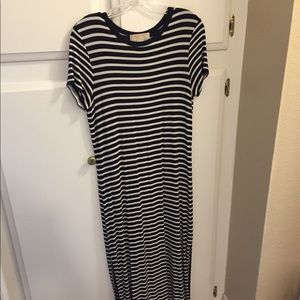Michael Kors Striped Maxi Dress